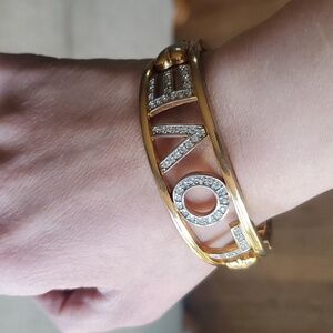 Vintage Swarovski Rhinestone LOVE Bracelet